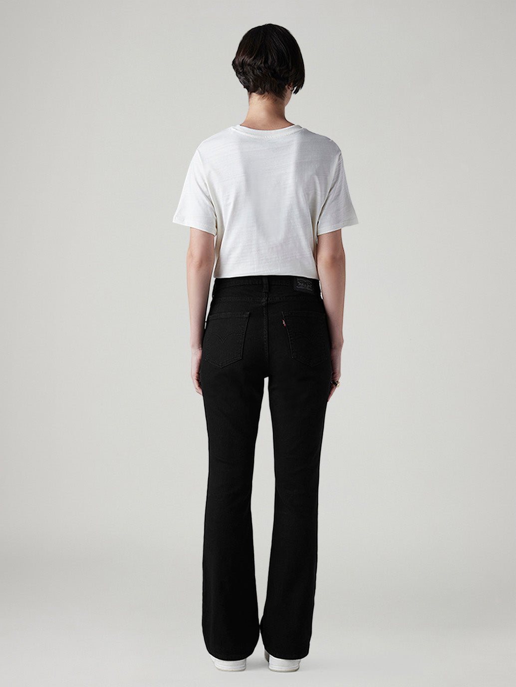 Women's 725 Black Bootcut Fit High Rise Jeans - Back View