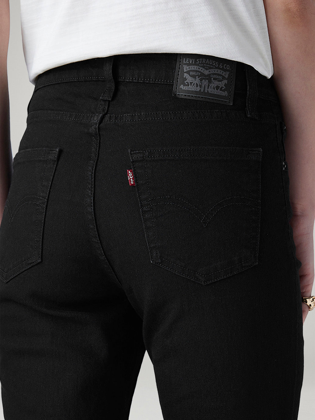 Women's 725 Black Bootcut Fit High Rise Jeans - Detail View