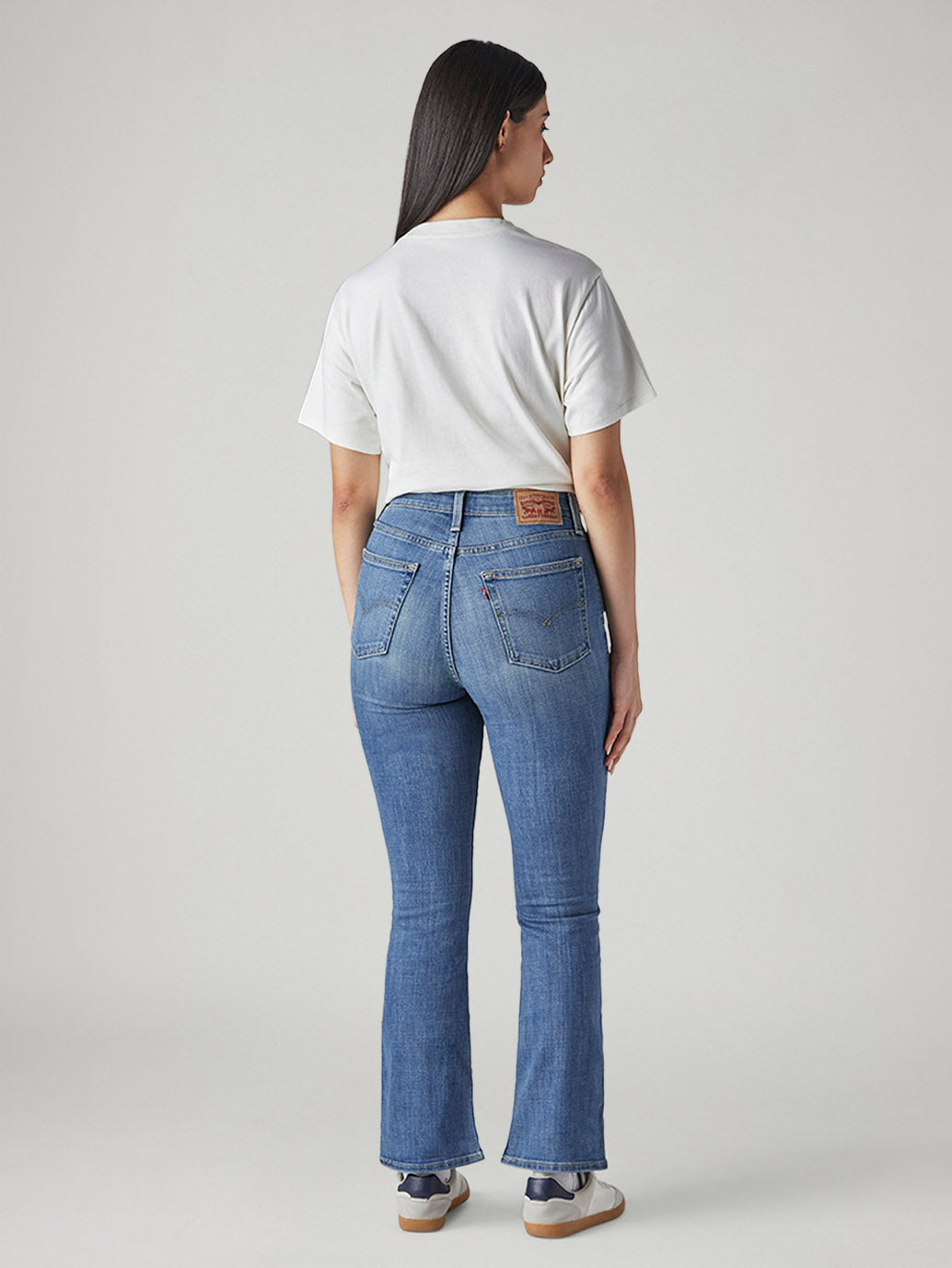 Women's 725 Blue Bootcut Fit High Rise Jeans - Back View