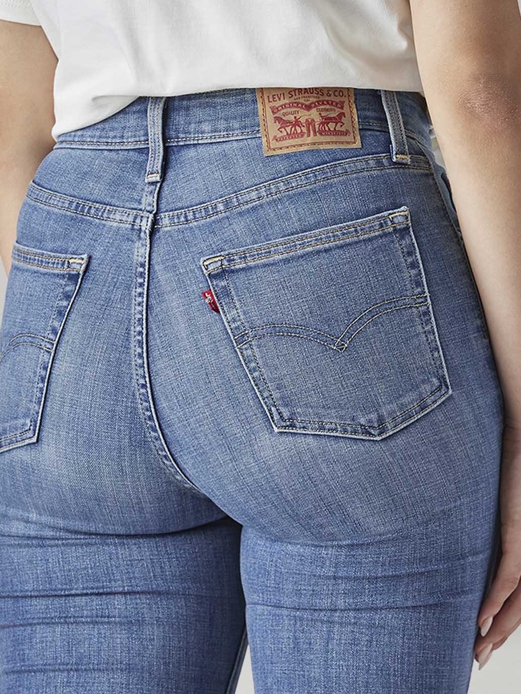 Women's 725 Blue Bootcut Fit High Rise Jeans - Detail View