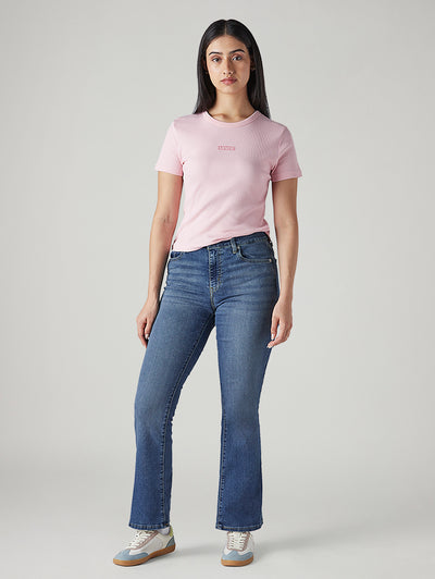 Women's 725 Blue Bootcut Fit Mid Rise Jeans-image-36