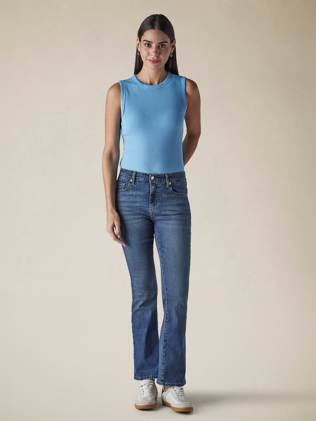 Women's 725 Blue Bootcut Fit Mid Rise Jeans - da86eba1-b548-44ed-b924-b2c9e1893eda View