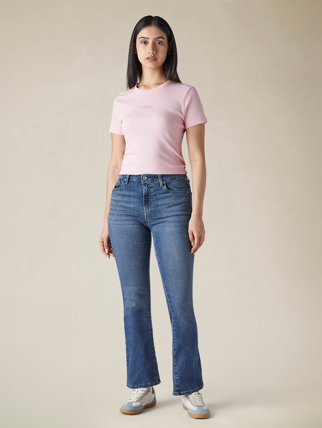 Women's 725 Blue Bootcut Fit Mid Rise Jeans - 3b22102b-dcd5-42e0-997f-97847ff3b79e View