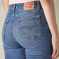 Women's 725 Blue Bootcut Fit Mid Rise Jeans - bb7c640d-8fbd-48fb-8c9f-2fba2bee03af View