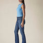 Women's 725 Blue Bootcut Fit Mid Rise Jeans - Side View