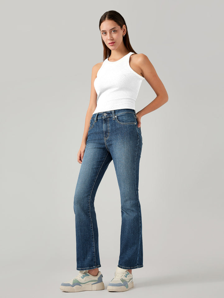 Women's 725 Blue Bootcut Fit High Rise Jeans