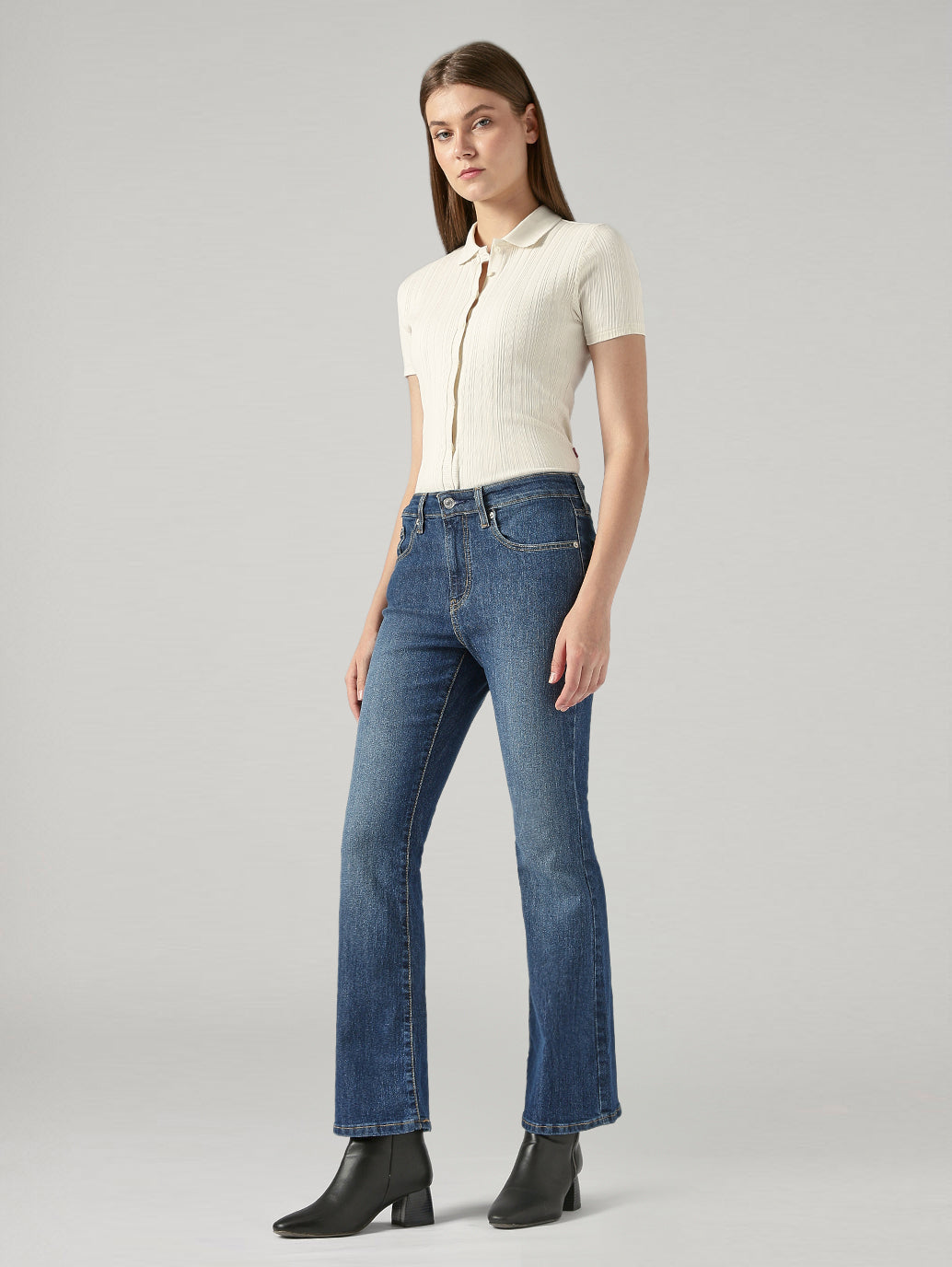 Women's 725 Blue Bootcut Fit High Rise Jeans - cc4fd134-8e33-4815-89c7-300c94bd35a1 View