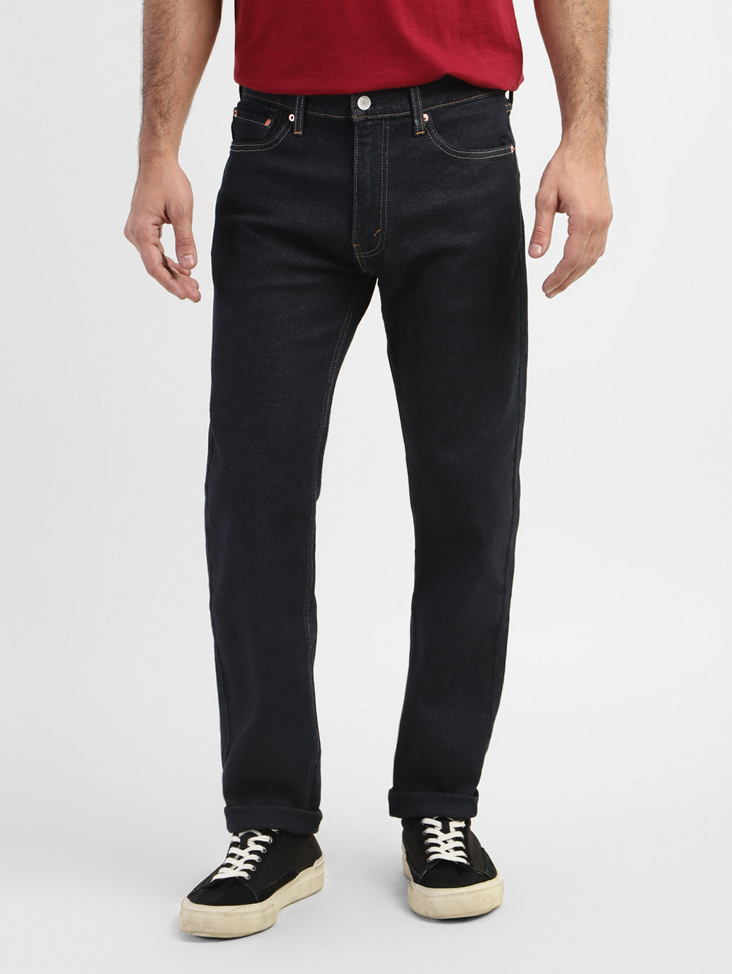 Men's 513 Navy Blue Slim Straight Fit Mid Rise Jeans - cdab1b6f-6654-44c7-801d-b41466f323ba View