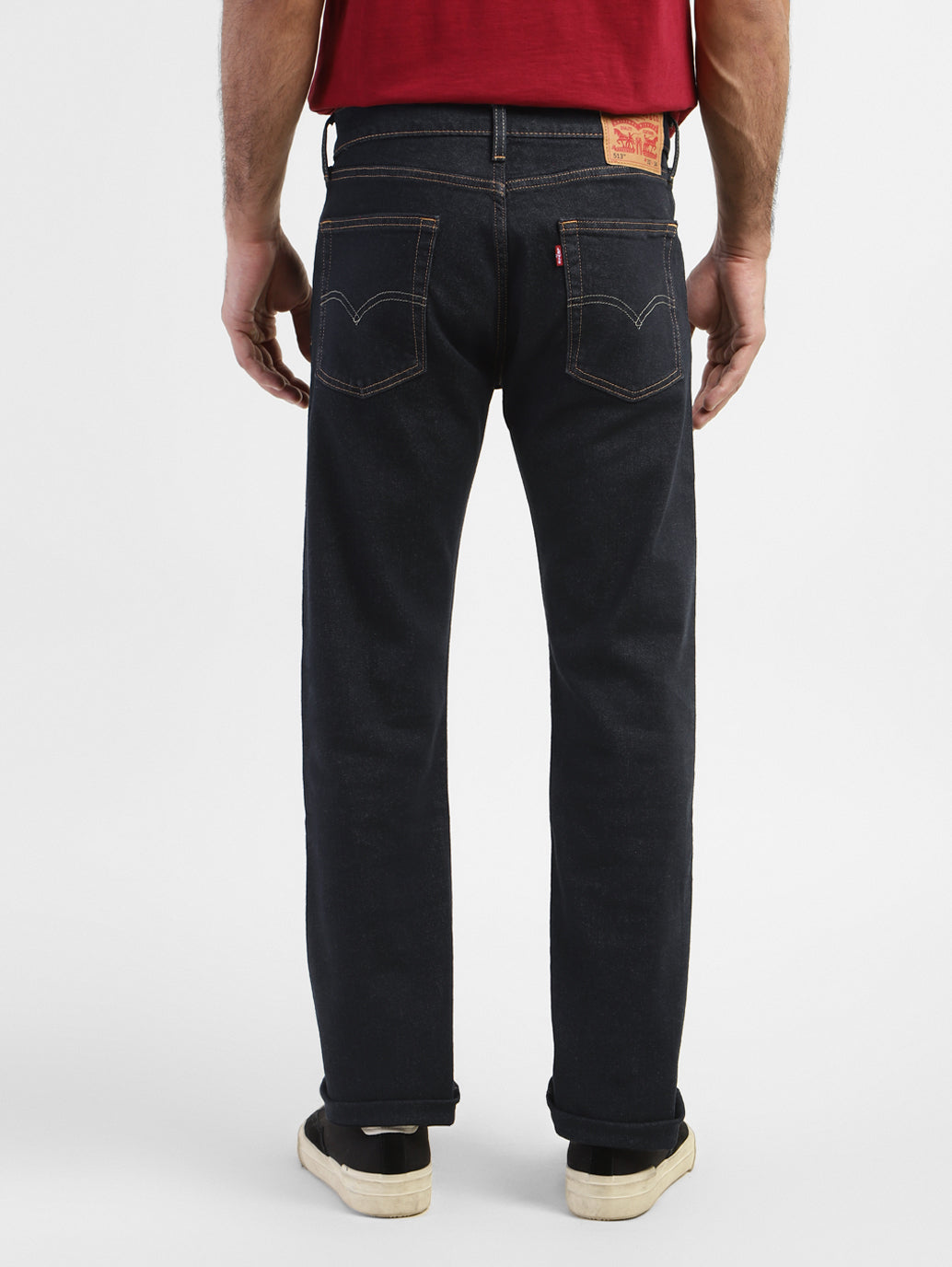 Men's 513 Navy Blue Slim Straight Fit Mid Rise Jeans - bccdafe8-1fe1-464c-85dc-41c24d52a81c View