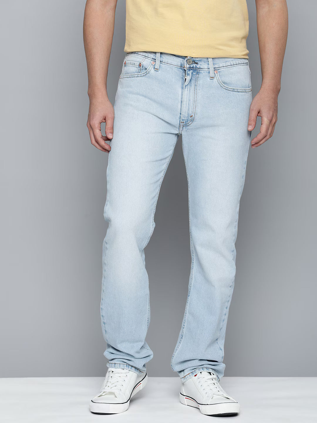 Men's 513 Blue Slim Straight Fit Mid Rise Jeans