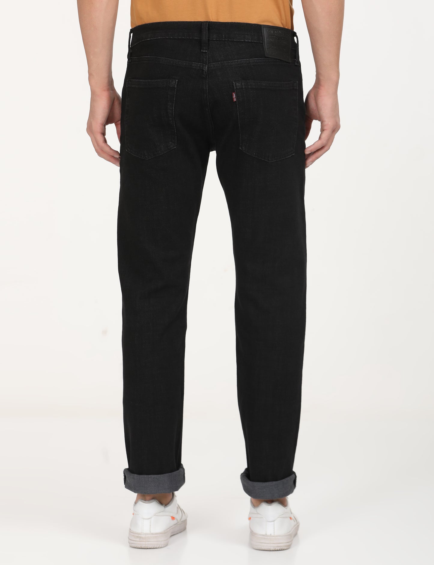 Men's 512 Black Slim Tapered Fit Mid Rise Jeans - Back View