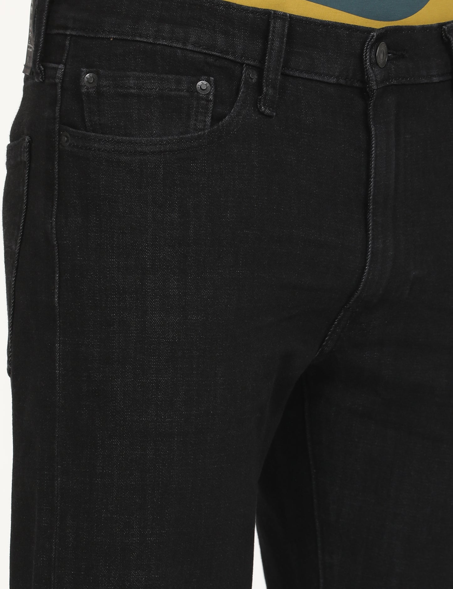 Men's 512 Black Slim Tapered Fit Mid Rise Jeans - deatil View