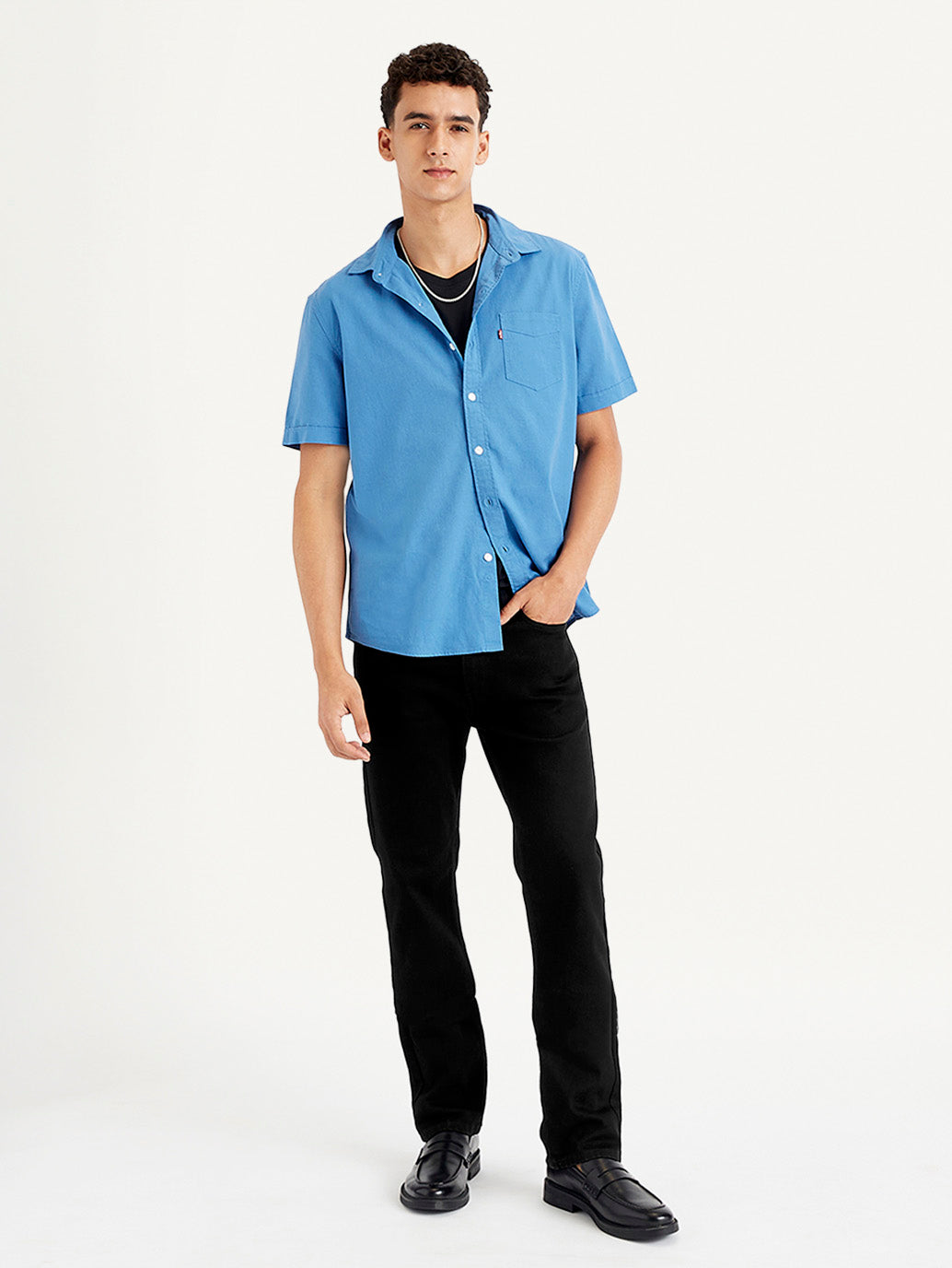 Men's 513 Black Slim Straight Fit Mid Rise Jeans