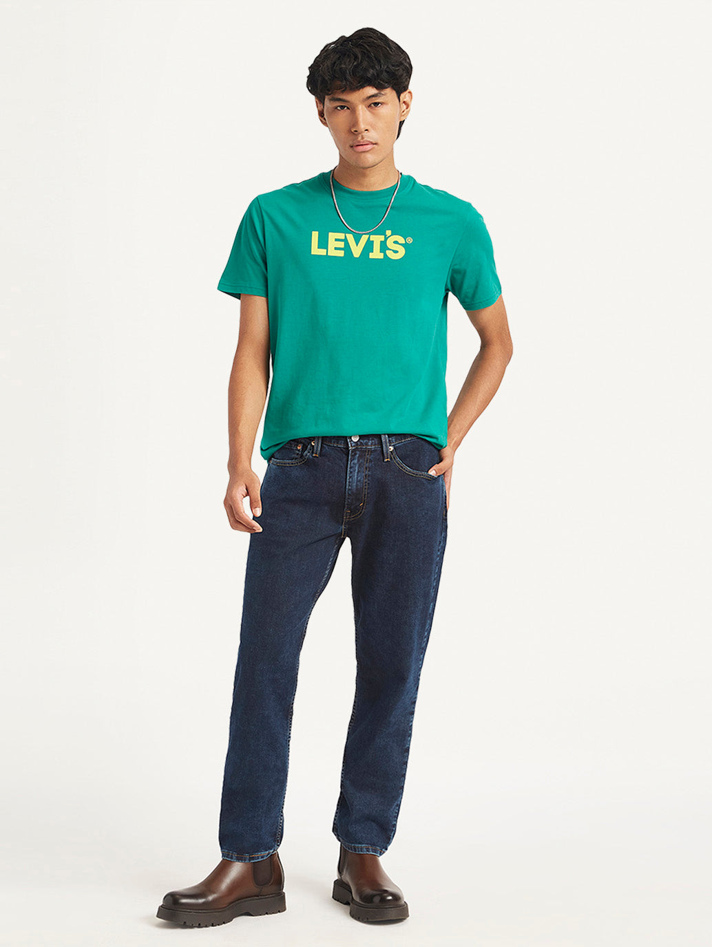 Men's 513 Navy Blue Slim Straight Fit Mid Rise Jeans
