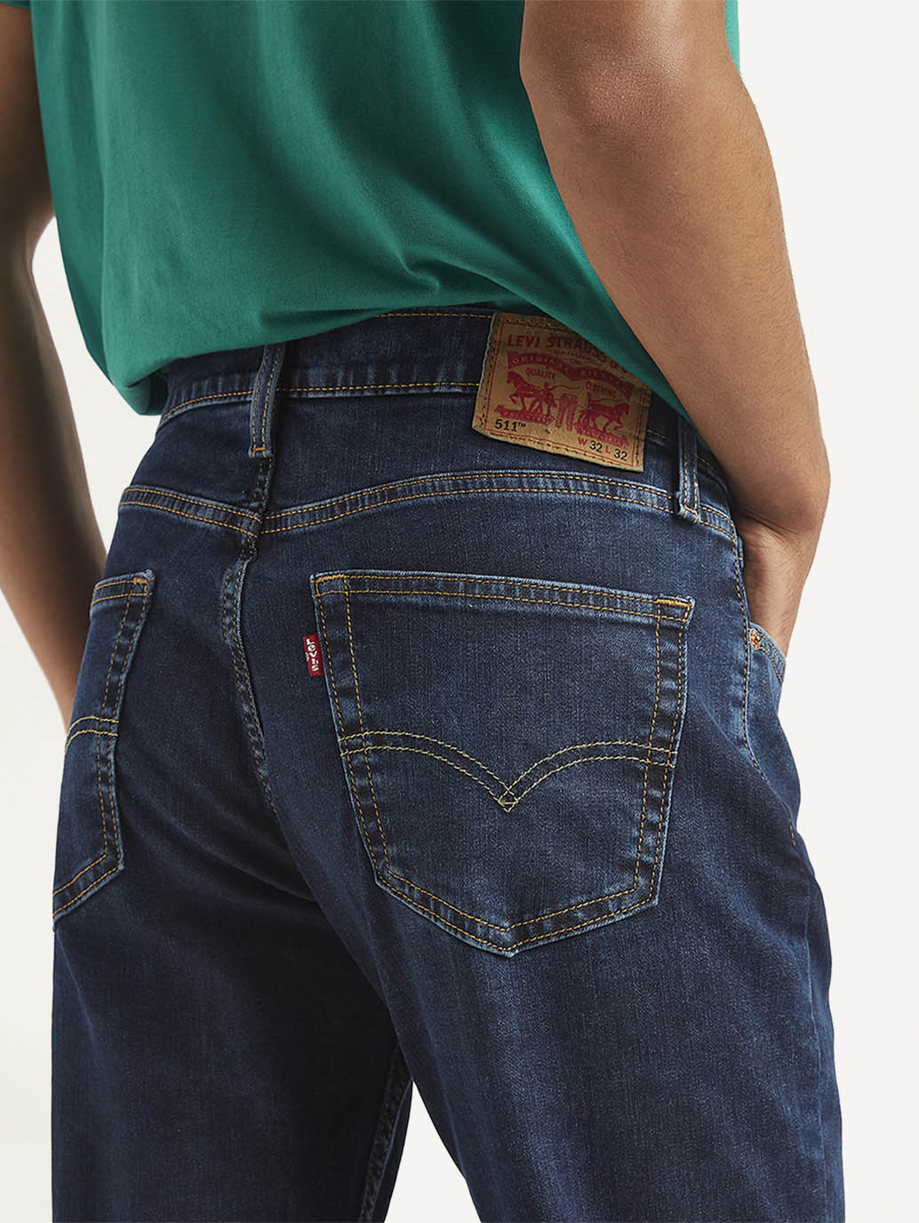 Men's 513 Navy Blue Slim Straight Fit Mid Rise Jeans – Levis India