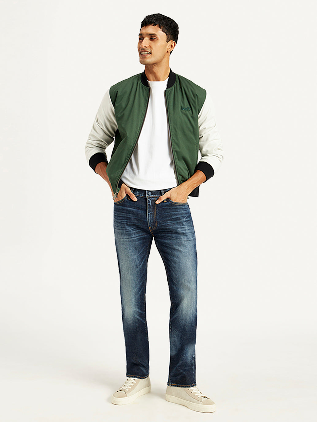 Men's 513 Navy Blue Slim Straight Fit Mid Rise Jeans