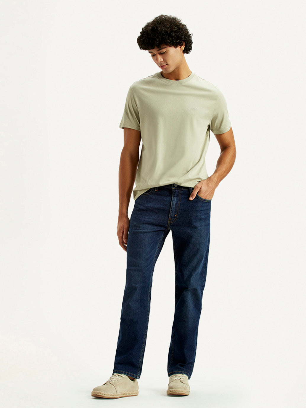 Men's 513 Dark Blue Slim Straight Fit Mid Rise Jeans