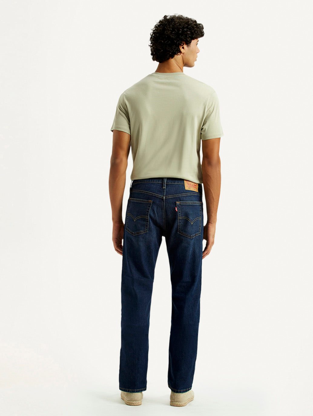 Men's 513 Dark Blue Slim Straight Fit Mid Rise Jeans - Back View