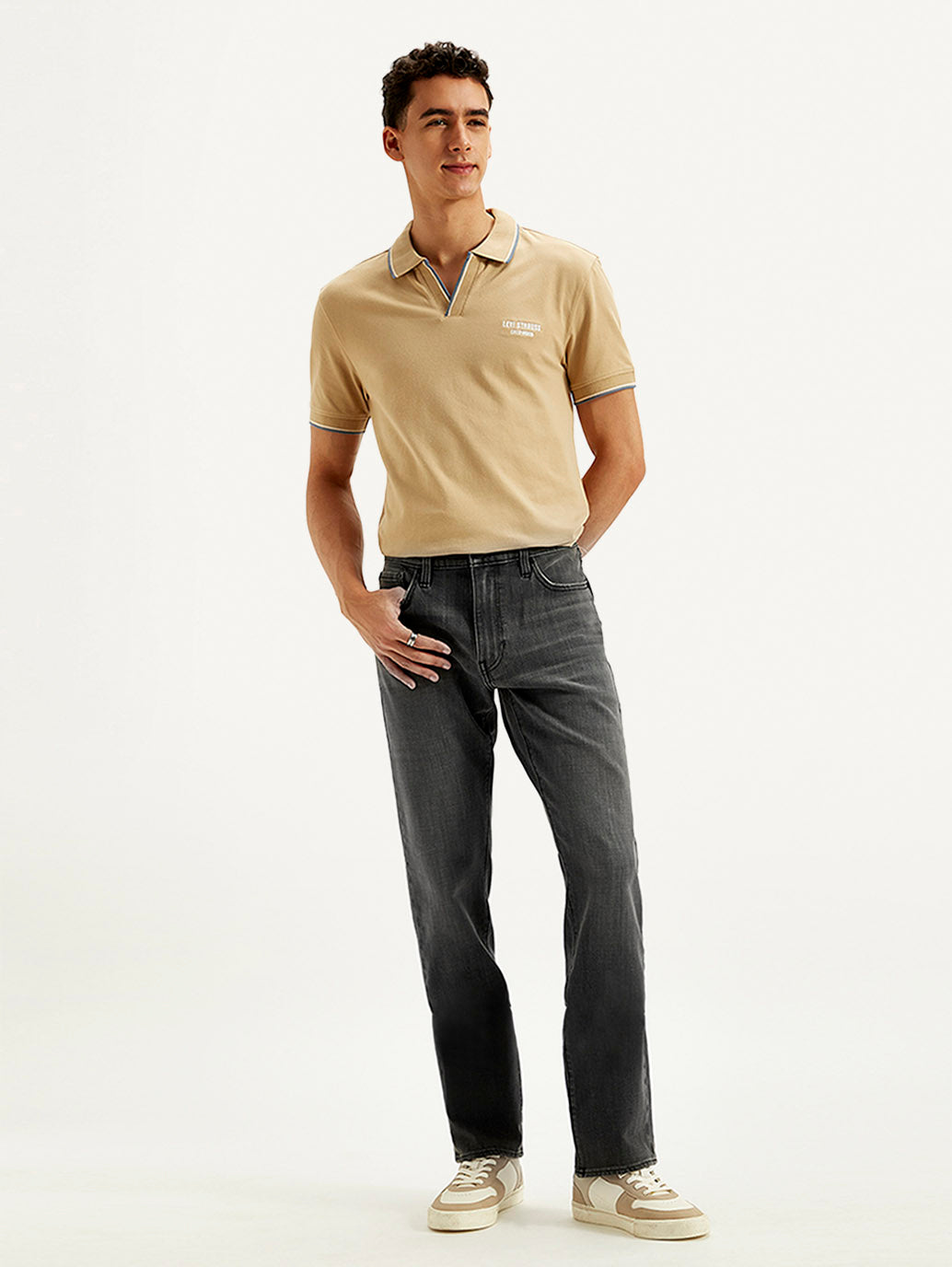 Men's 513 Charcoal Grey Slim Straight Fit Mid Rise Jeans