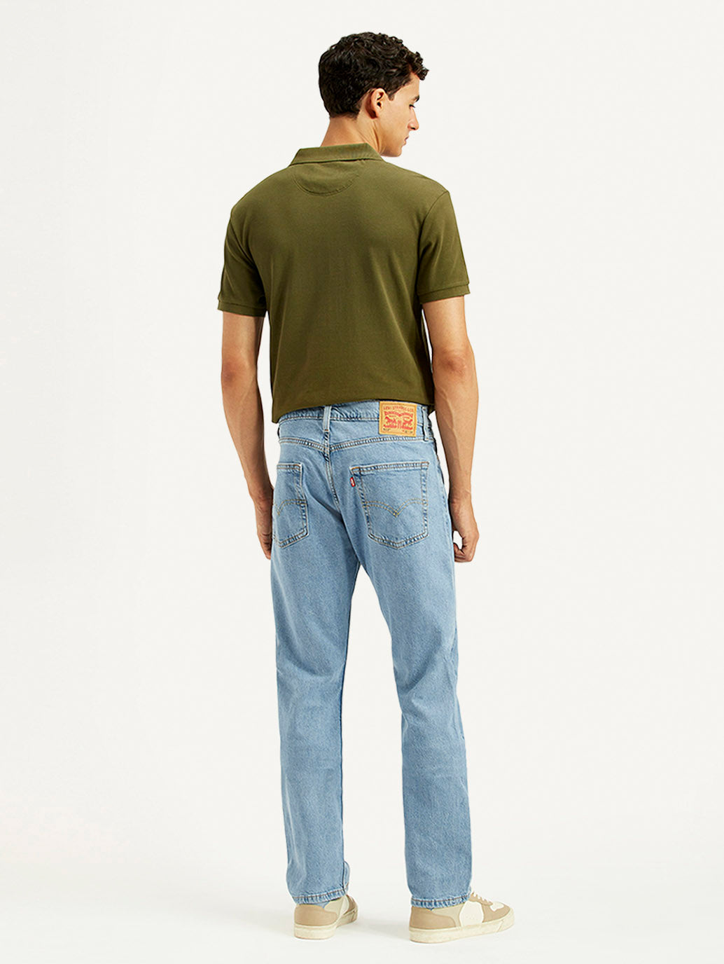 Men's 513 Light Blue Slim Straight Fit Mid Rise Jeans - Back View