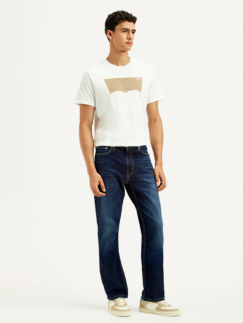 Men's 513 Indigo Slim Straight Fit Mid Rise Jeans - Side View