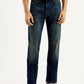 Men's 513 Dark Blue Slim Straight Fit Mid Rise Jeans - Front View