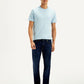Men's 513 Dark Blue Slim Straight Fit Mid Rise Jeans - Front View
