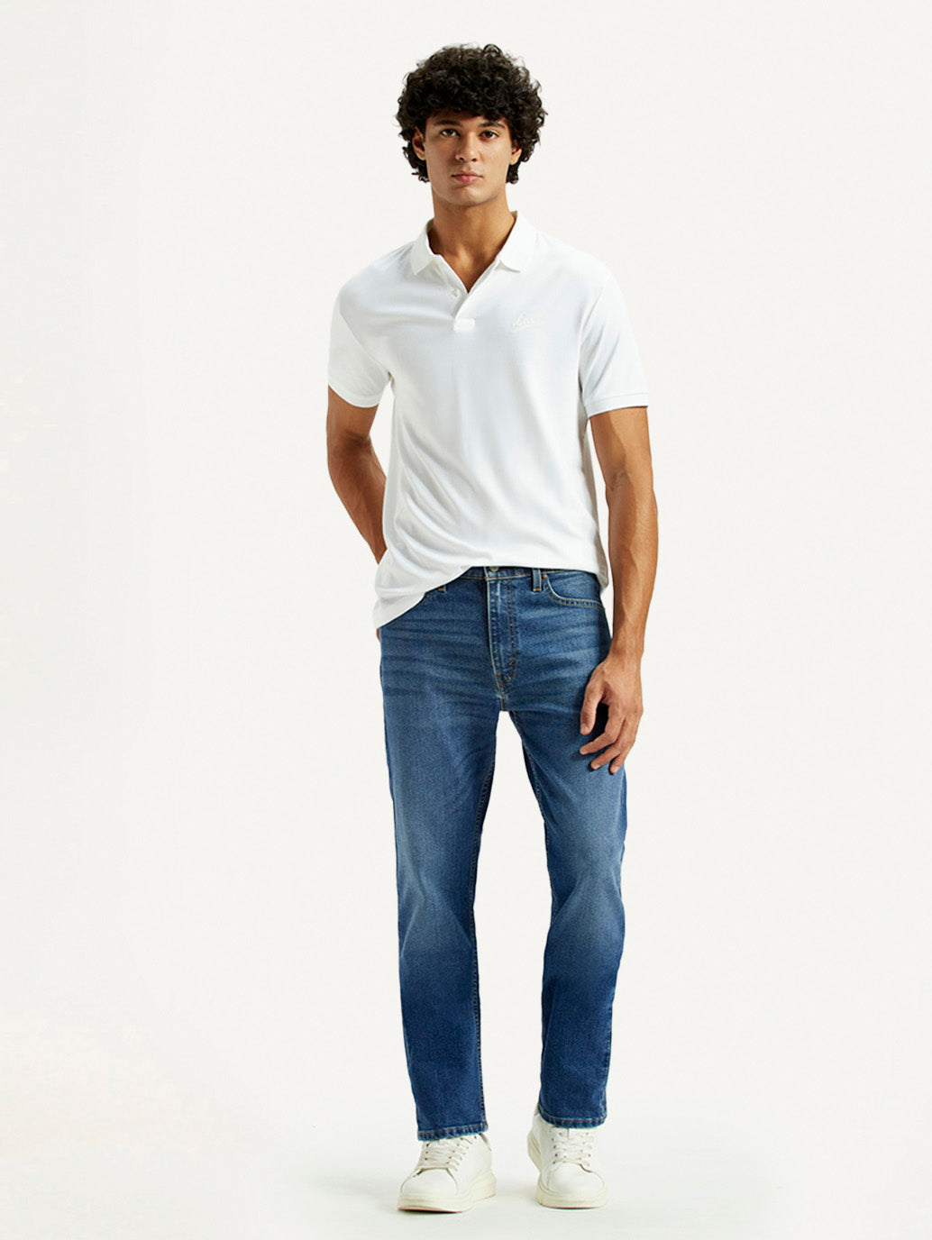 Men's 513 Indigo Slim Straight Fit Mid Rise Jeans