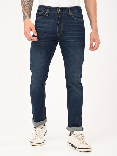 levi's Men's 513 Dark Blue Slim Straight Fit Mid Rise Jeans-picture-42