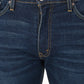 Men's 513 Dark Blue Slim Straight Fit Mid Rise Jeans - detail View