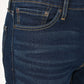 Men's 513 Dark Blue Slim Straight Fit Mid Rise Jeans - detail View