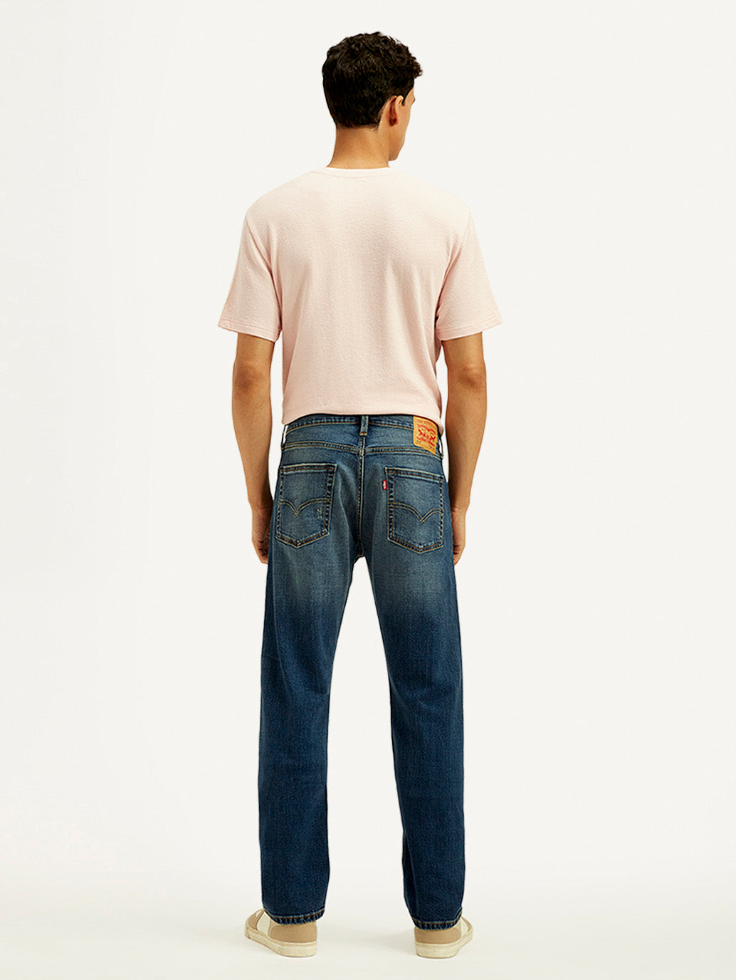 Men's Tinted 513 Med Indigo Slim Straight Fit Mid Rise Jeans - Back View