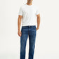 Men's 513 Blue Slim Straight Fit Mid Rise Jeans - Front View