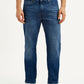 Men's 513 Blue Slim Straight Fit Mid Rise Jeans - Front View