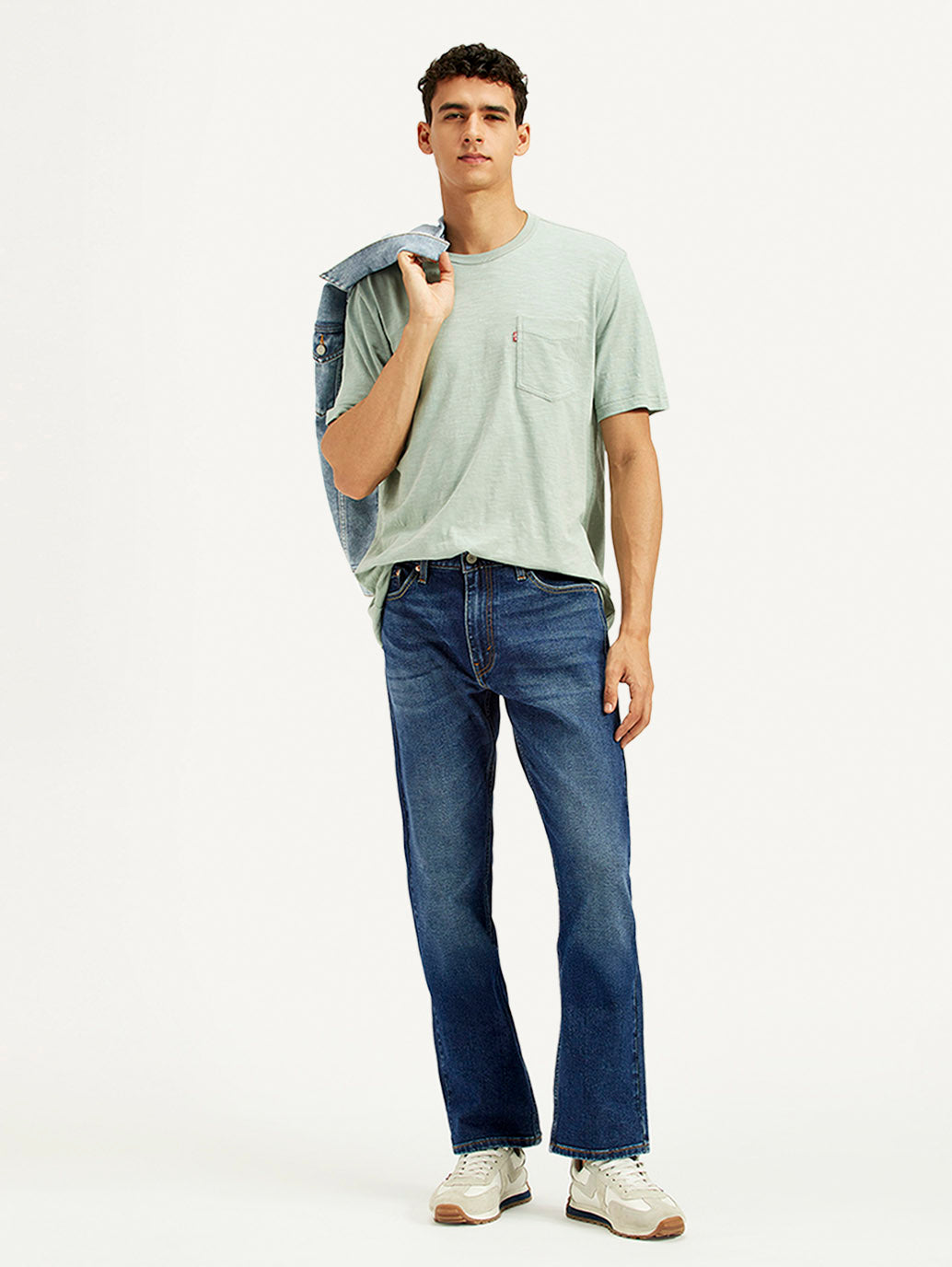 Men's 513 Light Indigo Slim Straight Fit Mid Rise Jeans