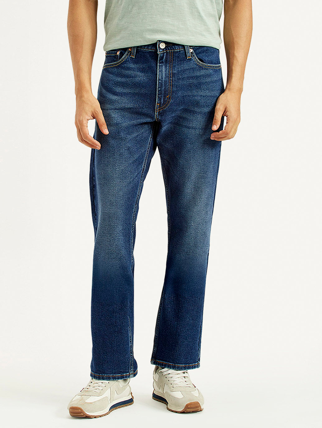 Men's 513 Light Indigo Slim Straight Fit Mid Rise Jeans - Front View