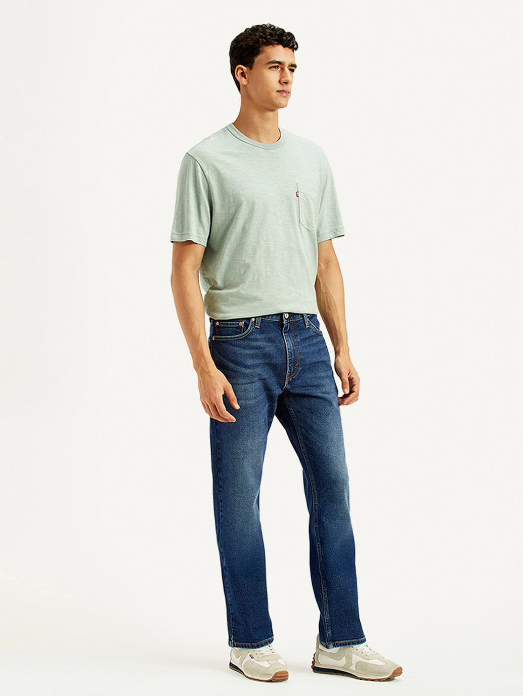 Men's 513 Light Indigo Slim Straight Fit Mid Rise Jeans - Side View