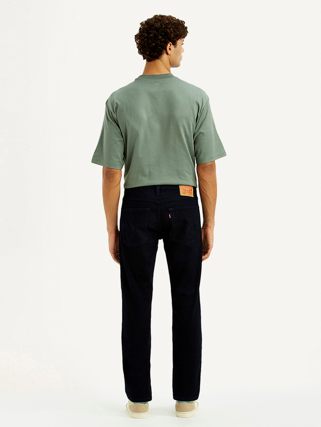 Men's 513 Dark Blue Slim Straight Fit Mid Rise Jeans - Back View