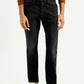 Men's 513 Black Slim Straight Fit Mid Rise Jeans - Front View
