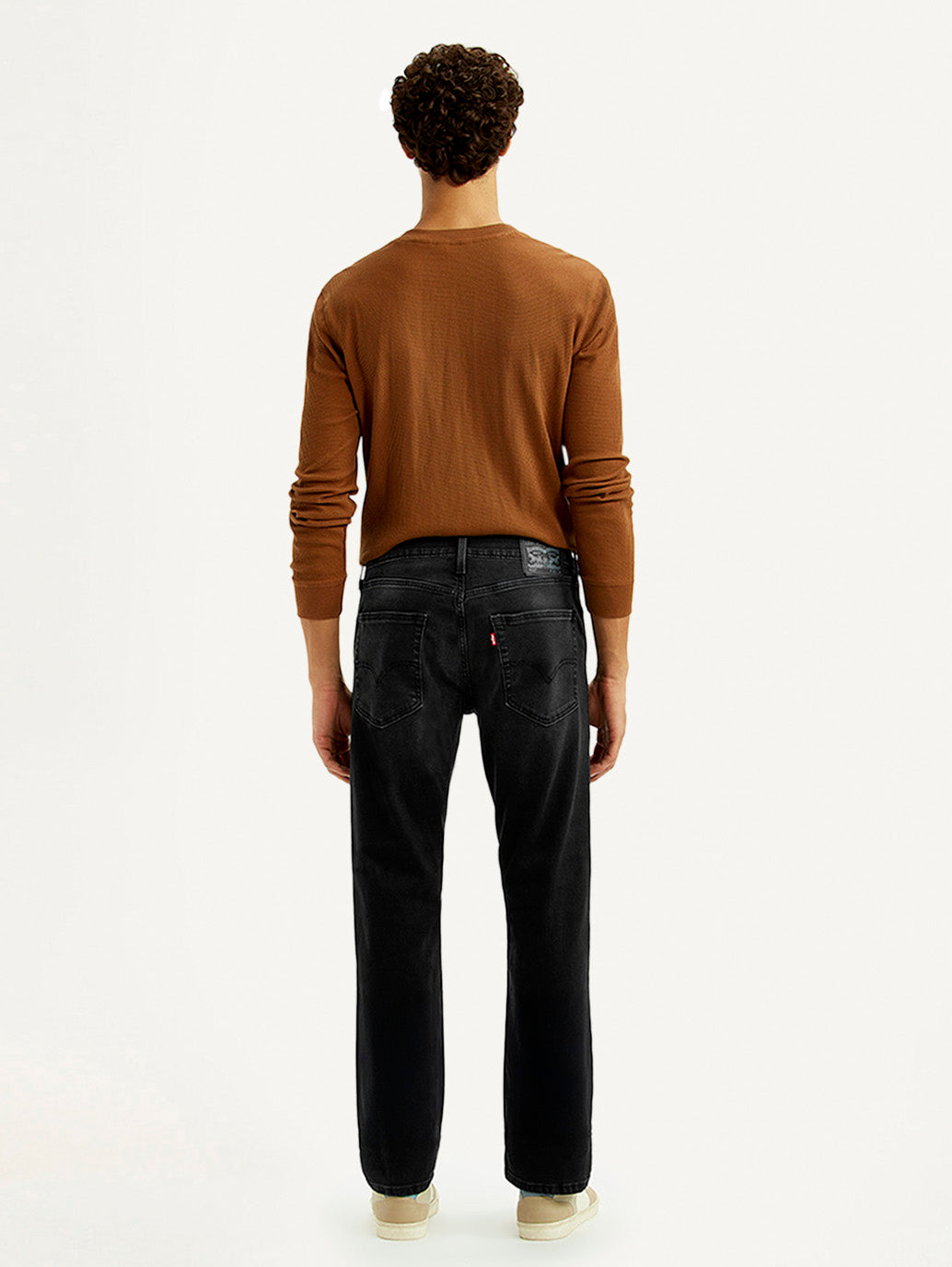 Men's 513 Black Slim Straight Fit Mid Rise Jeans - Back View