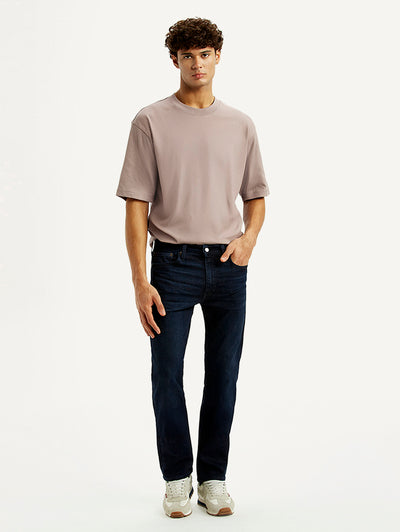 Men's 513 Dark Blue Slim Straight Fit Mid Rise Selvedge Jeans-image-42