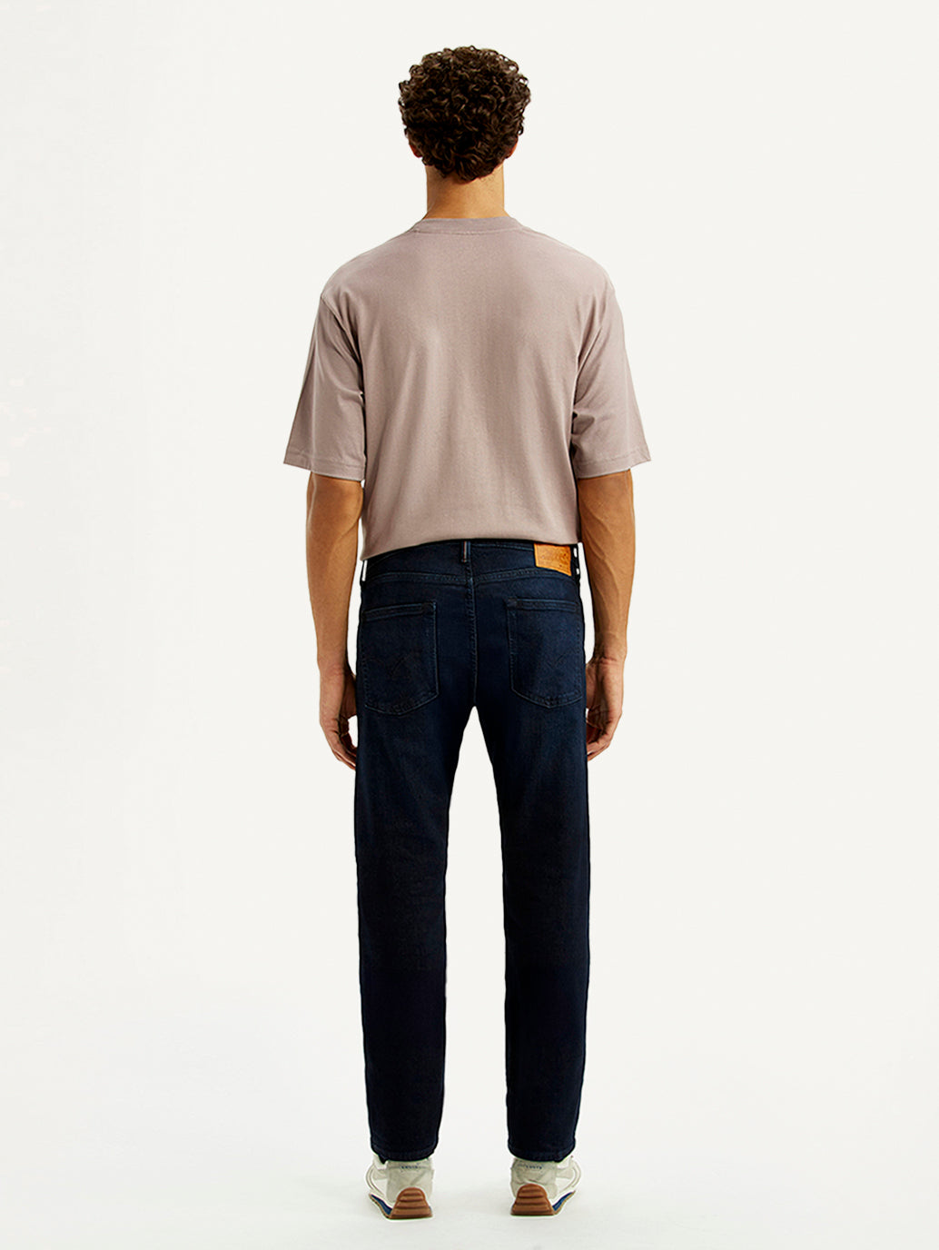 Men's 513 Dark Blue Slim Straight Fit Mid Rise Selvedge Jeans - Back View