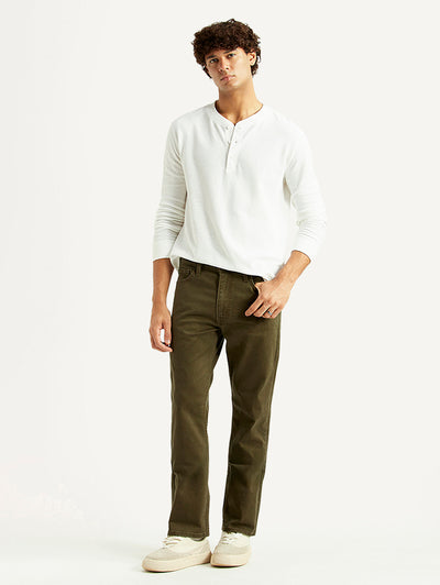levi's Men's 513 Olive Slim Straight Fit Mid Rise Jeans-picture-20