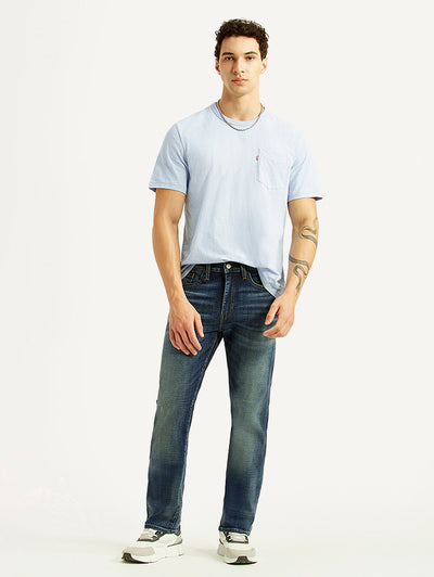 levi's Men's 513 Blue Slim Straight Fit Mid Rise Jeans-picture-26