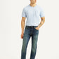 Men's 513 Blue Slim Straight Fit Mid Rise Selvedge Jeans - Front View