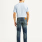 Men's 513 Blue Slim Straight Fit Mid Rise Selvedge Jeans - Back View