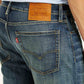 Men's 513 Blue Slim Straight Fit Mid Rise Selvedge Jeans - Detail View