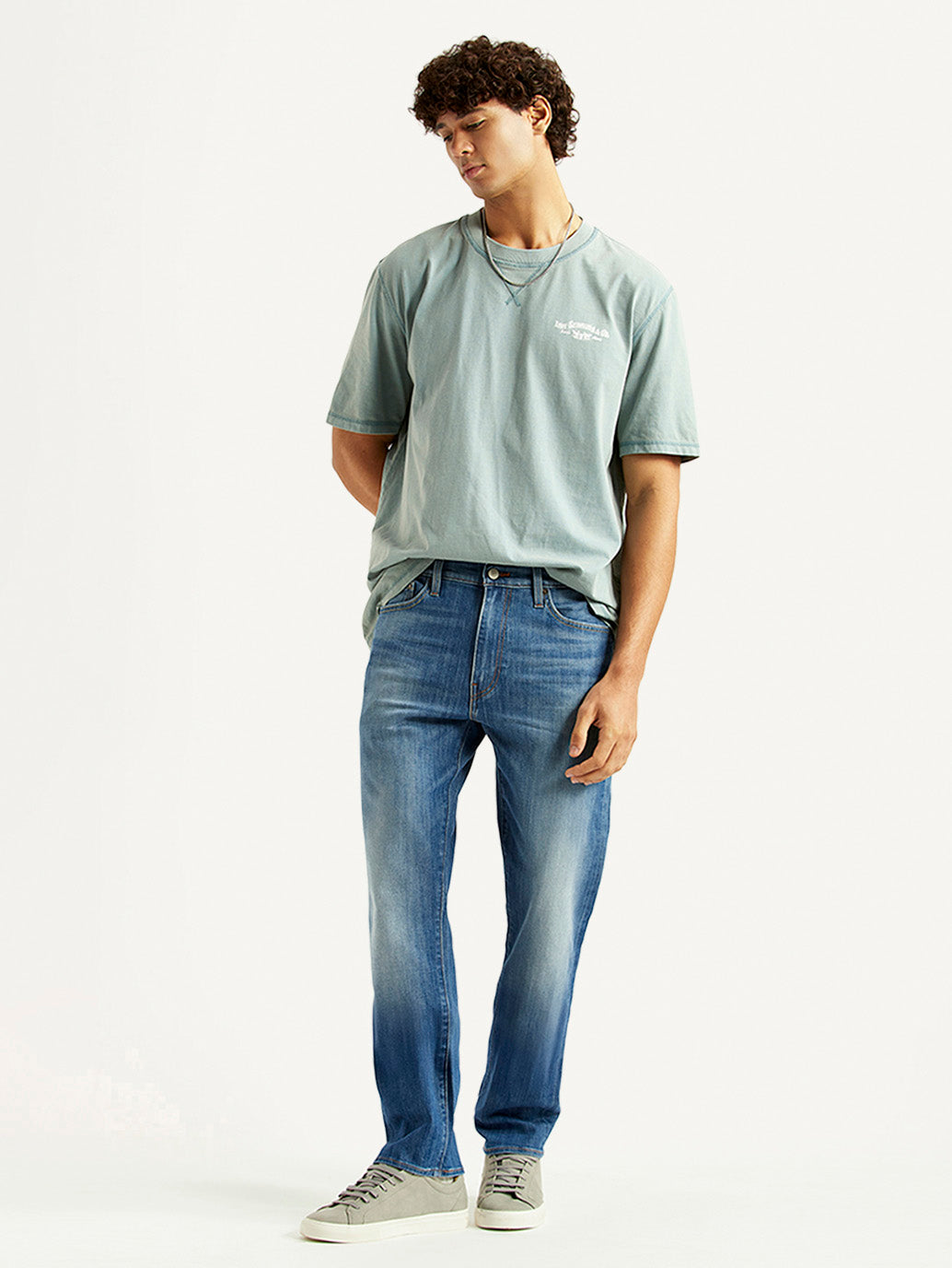 Men's 513 Blue Slim Straight Fit Mid Rise Selvedge Jeans
