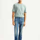 Men's 513 Blue Slim Straight Fit Mid Rise Selvedge Jeans - Front View