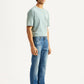 Men's 513 Blue Slim Straight Fit Mid Rise Selvedge Jeans - Side View